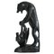 Art Deco Fighting Panthers Sculpture in Wood, 1930s 1