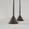 Brutalist Swedish Hand Hammered Candleholders, 1960s, Set of 2 6