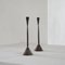 Brutalist Swedish Hand Hammered Candleholders, 1960s, Set of 2 2