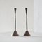 Brutalist Swedish Hand Hammered Candleholders, 1960s, Set of 2, Image 3