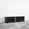 Black Lacquered High Gloss Cabinets by Emiel Veranneman, Belgium, 1980s, Set of 2 3