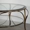 Coffee Table in Glass and Brass, 1950s 3
