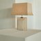 Architectural Table Lamp in Travertine and Brass by Carlo Scarpa, Belgium, 1970s 9