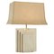 Architectural Table Lamp in Travertine and Brass by Carlo Scarpa, Belgium, 1970s 1