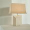 Architectural Table Lamp in Travertine and Brass by Carlo Scarpa, Belgium, 1970s, Image 4