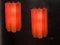 Large Italian Glass Tube Sconces, 1980s, Set of 2 2