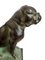 Cat and Dog Bookends in Spelter on Marble Base by Max Le Verrier, France, 2023, Set of 2 13