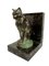 Cat and Dog Bookends in Spelter on Marble Base by Max Le Verrier, France, 2023, Set of 2 6