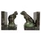 Cane e gatto fermalibri Spelter su base in marmo di Max Le Verrier, Francia, 2023, set di 2, Immagine 5