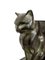 Cat and Dog Bookends in Spelter on Marble Base by Max Le Verrier, France, 2023, Set of 2 10