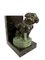Cat and Dog Bookends in Spelter on Marble Base by Max Le Verrier, France, 2023, Set of 2 11