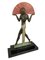 Espana Sculpture Table Lamp in Spelter, Marble and Red Glass by Raymonde Guerbe for Max Le Verrier, 2020s 6