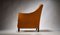Vintage Lacquered Tan Leather Deep Buttoned Club/Desk Chair, England, 1930s, Image 10