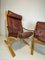 Norwegian Wood and Leather Siësta Chairs by Ingmar Relling for Westnofa, 1960s, Set of 2, Image 4