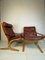 Norwegische Siësta Stühle aus Holz & Leder von Ingmar Relling für Westnofa, 1960er, 2er Set 1