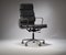 Vintage Adjustable Dark Grey Leather Ea219 Soft Pad Desk Chair by Charles & Ray Eames for Vitra, 1990s 3