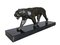 Max Le Verrier, Art Deco Style Ouganda Panther Sculpture, 2020s, Spelter & Marble, Image 2