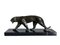 Max Le Verrier, Art Deco Style Ouganda Panther Sculpture, 2020s, Spelter & Marble 1