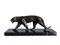 Max Le Verrier, Ouganda Panther Skulptur im Art Deco Stil, 2020er, Spelter & Marmor 1