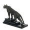 Max Le Verrier, Art Deco Style Jungle Panther Sculpture, 2020s, Spelter & Marble, Image 3