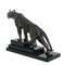 Max Le Verrier, Dschungel-Panther-Skulptur im Art Deco-Stil, 2020er, Spelter & Marmor 3