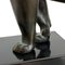Max Le Verrier, Art Deco Style Jungle Panther Sculpture, 2020s, Spelter & Marble 8
