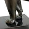 Max Le Verrier, Dschungel-Panther-Skulptur im Art Deco-Stil, 2020er, Spelter & Marmor 8