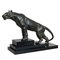 Max Le Verrier, Art Deco Style Jungle Panther Sculpture, 2020s, Spelter & Marble 1