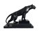 Max Le Verrier, Art Deco Style Black Panther Sculpture, 2020s, Spelter & Marble 6