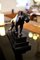 Max Le Verrier, Art Deco Style Black Panther Sculpture, 2020s, Spelter & Marble 4