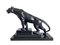 Max Le Verrier, Art Deco Style Black Panther Sculpture, 2020s, Spelter & Marble 1