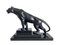 Max Le Verrier, Black Panther Skulptur im Art Deco Stil, 2020er, Spelter & Marmor 1