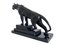 Max Le Verrier, Black Panther Skulptur im Art Deco Stil, 2020er, Spelter & Marmor 9