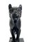 Max Le Verrier, Escultura de pantera negra estilo Art Déco, década de 2020, Spelter y mármol, Imagen 8