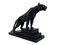 Max Le Verrier, Art Deco Style Black Panther Sculpture, 2020s, Spelter & Marble, Image 5