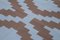 Dhurrie Kilim moderno de tejido plano en marrón y morado, década de 2000, Imagen 5