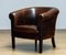 Dutch Patinated Dark Brown Colonial Sheepskin Upholstered Lounge Club Chair, 1960s 3