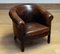 Dutch Patinated Dark Brown Colonial Sheepskin Upholstered Lounge Club Chair, 1960s 12