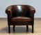 Dutch Patinated Dark Brown Colonial Sheepskin Upholstered Lounge Club Chair, 1960s 2