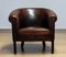 Dutch Patinated Dark Brown Colonial Sheepskin Upholstered Lounge Club Chair, 1960s, Image 2