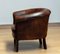 Dutch Patinated Dark Brown Colonial Sheepskin Upholstered Lounge Club Chair, 1960s 6