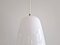 Lámpara colgante grande de cristal de Murano blanco de Massimo Vignelli para Venini, Italia, años 60, Imagen 2