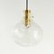 Mid-Century Bubble Glass & Brass Ceiling Lamp by Helena Tynell for Limburg, Germany, 1960s 1