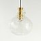 Mid-Century Bubble Glass & Brass Ceiling Lamp by Helena Tynell for Limburg, Germany, 1960s, Image 1