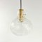 Mid-Century Bubble Glass & Brass Ceiling Lamp by Helena Tynell for Limburg, Germany, 1960s 2