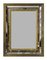 Large Vintage French Brass on Wood Wall Mirror, 1970s, Image 1