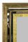 Large Vintage French Brass on Wood Wall Mirror, 1970s 4