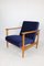 GFM-142 Armchair in Navy Velvet attributed to Edmund Homa, 1970s, Image 6