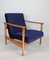 GFM-142 Armchair in Navy Velvet attributed to Edmund Homa, 1970s, Image 1
