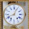 Reloj de mesa estilo Imperio Napoleón III con base de mármol de Carrara blanco, años 80, Imagen 5